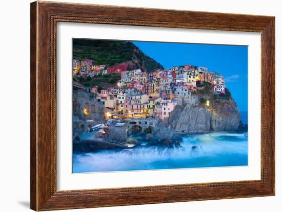 Manarola Fisherman Village in Cinque Terre, Italy-kasto-Framed Photographic Print