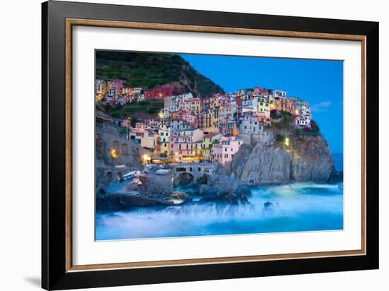 Manarola Fisherman Village in Cinque Terre, Italy-kasto-Framed Photographic Print