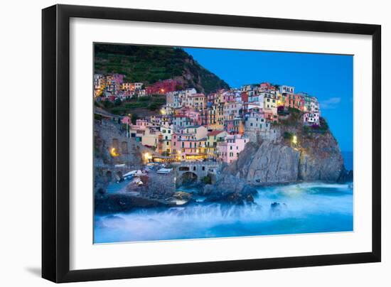 Manarola Fisherman Village in Cinque Terre, Italy-kasto-Framed Photographic Print