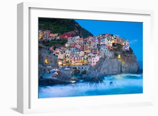 Manarola Fisherman Village in Cinque Terre, Italy-kasto-Framed Photographic Print