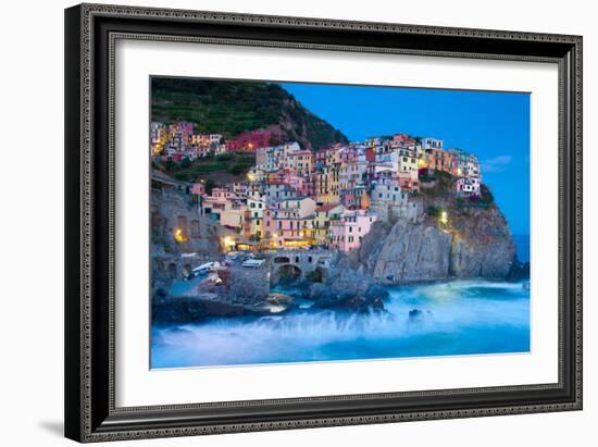 Manarola Fisherman Village in Cinque Terre, Italy-kasto-Framed Photographic Print