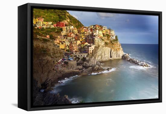 Manarola in After Storm Light, Cinque Terre, Italy-George Oze-Framed Premier Image Canvas