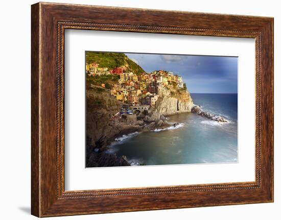 Manarola in After Storm Light, Cinque Terre, Italy-George Oze-Framed Photographic Print