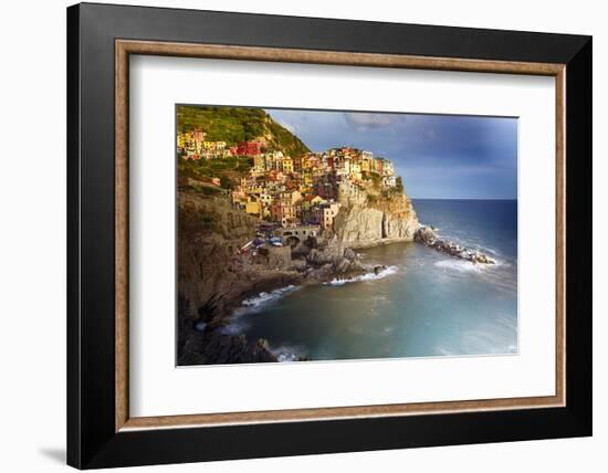 Manarola in After Storm Light, Cinque Terre, Italy-George Oze-Framed Photographic Print