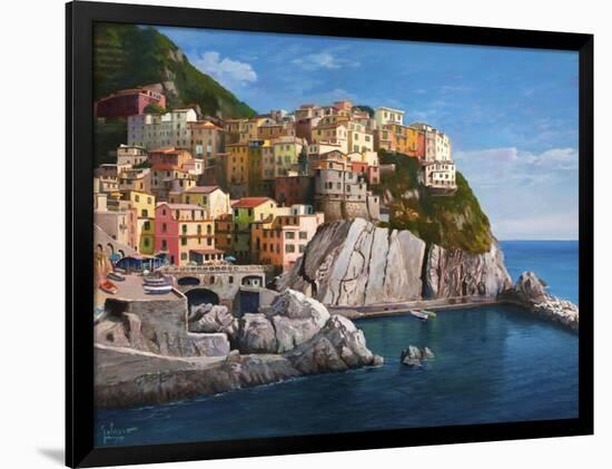 Manarola Le Cinque Terre-Adriano Galasso-Framed Art Print