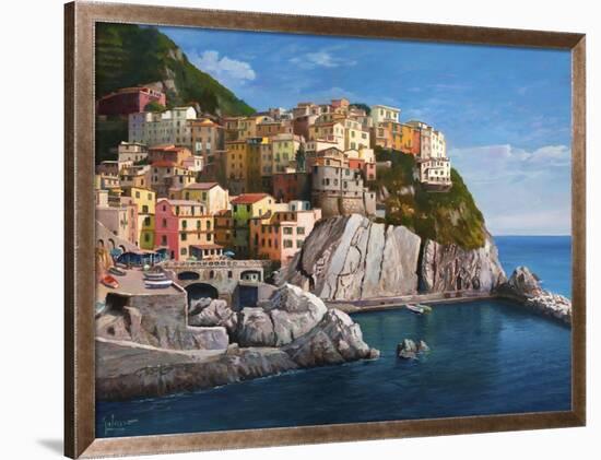 Manarola Le Cinque Terre-Adriano Galasso-Framed Art Print