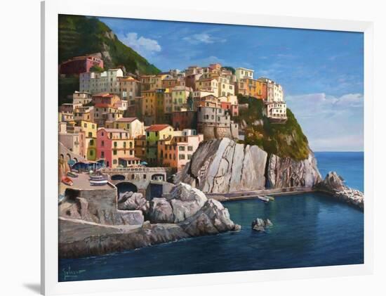 Manarola Le Cinque Terre-Adriano Galasso-Framed Art Print