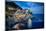 Manarola Night, Cinque Terre, Liguria, Italy-George Oze-Mounted Photographic Print