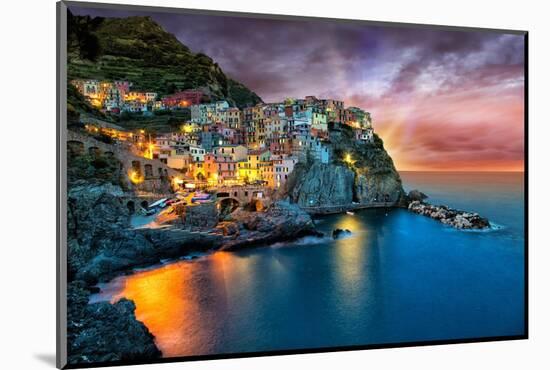 Manarola Village on the Cinque Terre Coast-Kesu01-Mounted Photographic Print