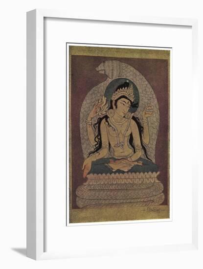 Manasa Devi, The Goddess of Snakes-Khitindra Nath Mazumdar-Framed Art Print