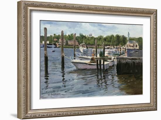 Manasquan Boats-Michael Budden-Framed Giclee Print