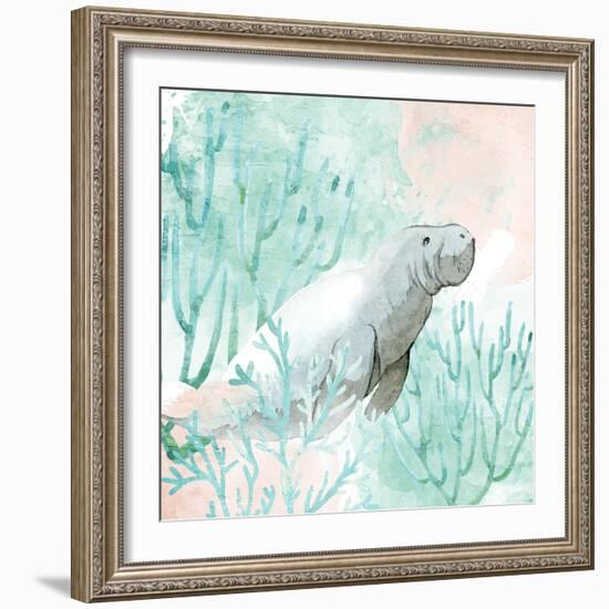 Manatee Swim-Kimberly Allen-Framed Art Print