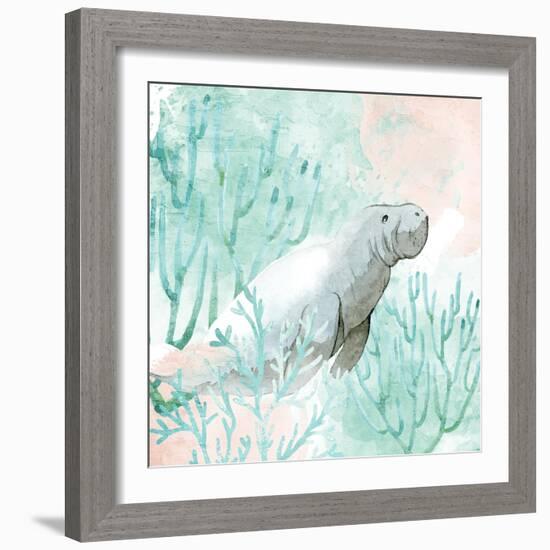 Manatee Swim-Kimberly Allen-Framed Art Print