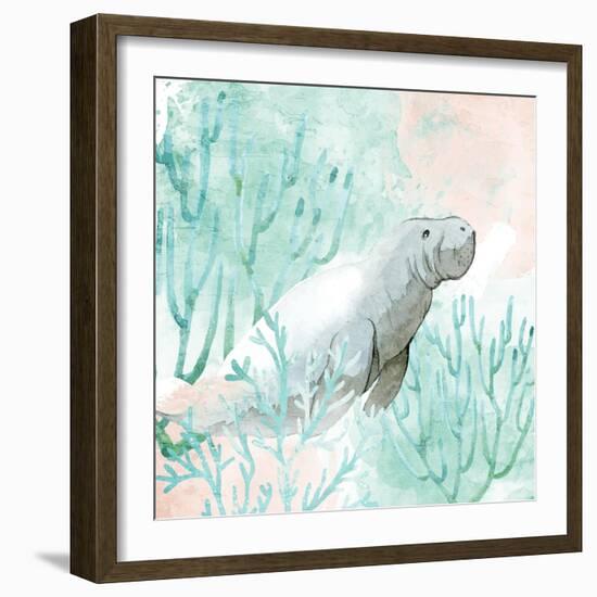 Manatee Swim-Kimberly Allen-Framed Art Print