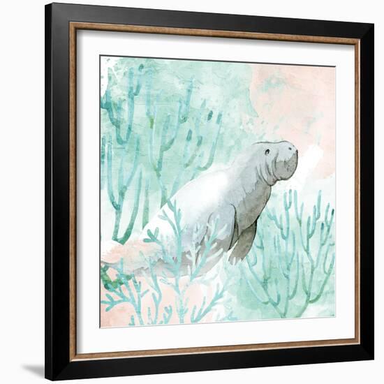 Manatee Swim-Kimberly Allen-Framed Art Print