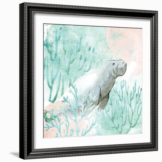 Manatee Swim-Kimberly Allen-Framed Art Print