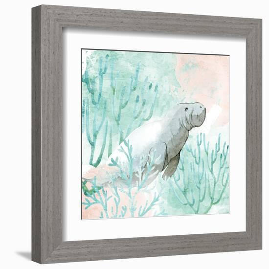 Manatee Swim-Kimberly Allen-Framed Art Print