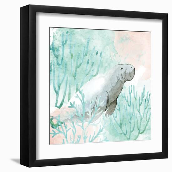 Manatee Swim-Kimberly Allen-Framed Art Print