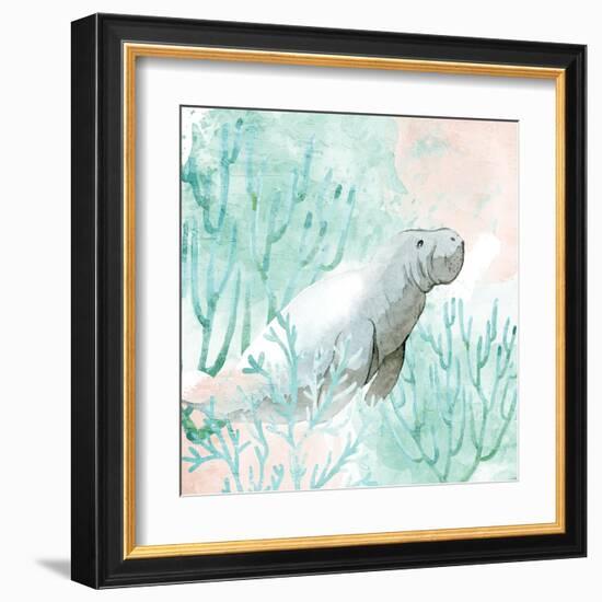 Manatee Swim-Kimberly Allen-Framed Art Print