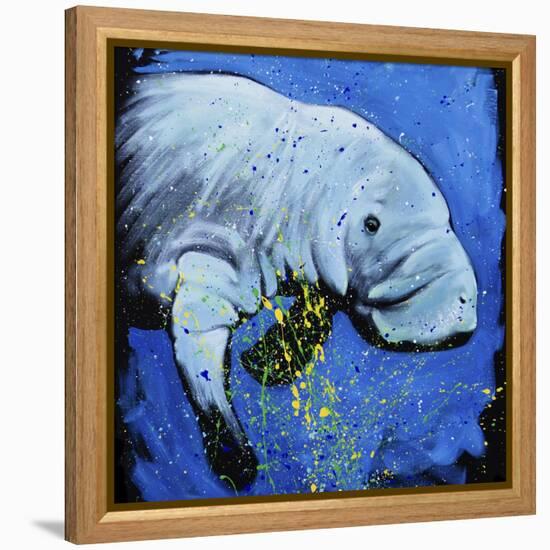 Manatee-null-Framed Stretched Canvas