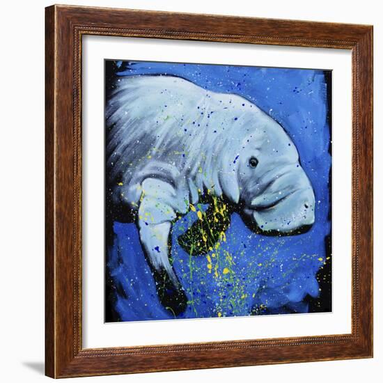 Manatee-null-Framed Art Print