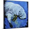 Manatee-null-Mounted Art Print