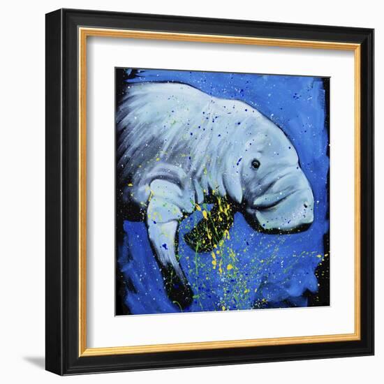 Manatee-null-Framed Art Print