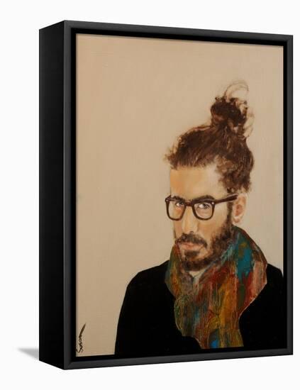 Manbun-Susan Adams-Framed Premier Image Canvas