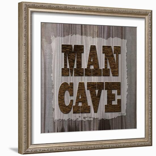 ManCave Wood Sq-Todd Williams-Framed Art Print