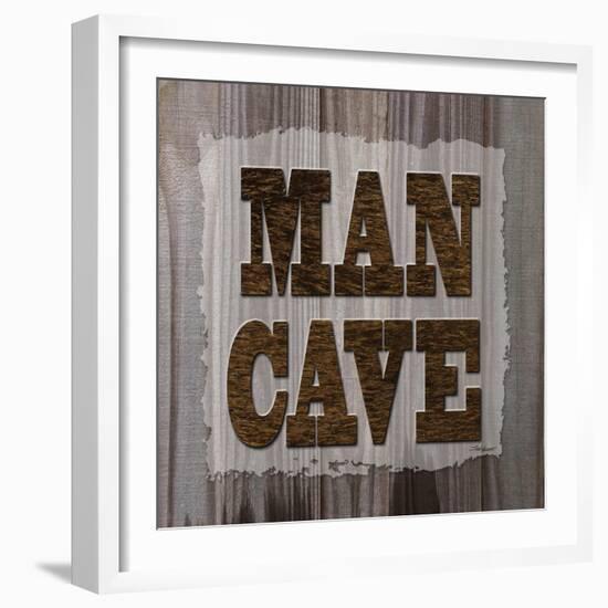 ManCave Wood Sq-Todd Williams-Framed Art Print