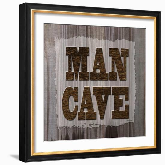 ManCave Wood Sq-Todd Williams-Framed Art Print