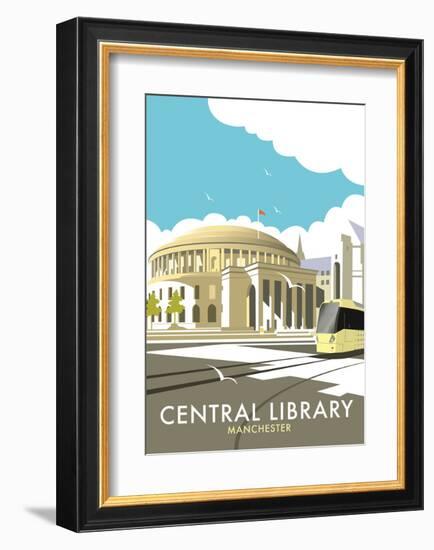 Manchester Central Library - Dave Thompson Contemporary Travel Print-Dave Thompson-Framed Art Print