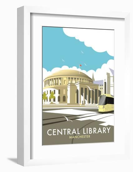 Manchester Central Library - Dave Thompson Contemporary Travel Print-Dave Thompson-Framed Art Print