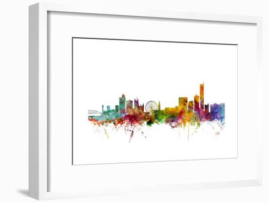 Manchester England Skyline-Michael Tompsett-Framed Art Print