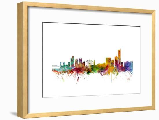 Manchester England Skyline-Michael Tompsett-Framed Art Print