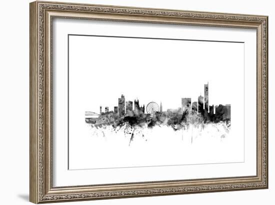 Manchester England Skyline-Michael Tompsett-Framed Art Print