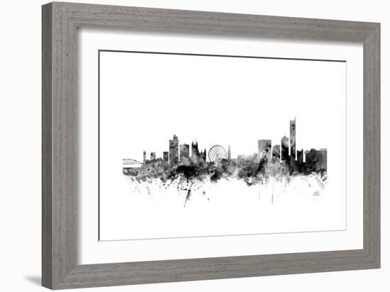 Manchester England Skyline-Michael Tompsett-Framed Art Print