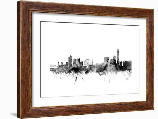 Manchester England Skyline-Michael Tompsett-Framed Art Print