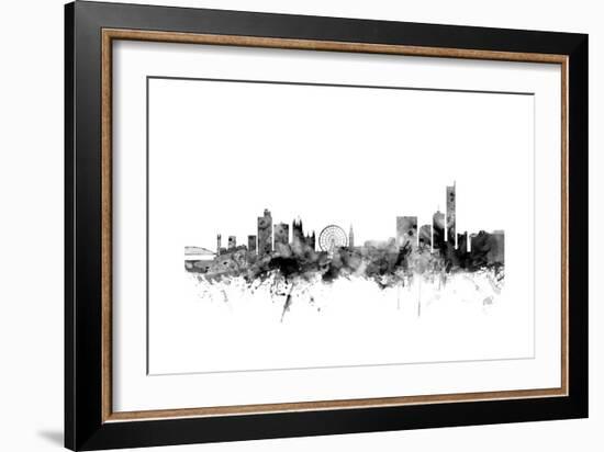 Manchester England Skyline-Michael Tompsett-Framed Art Print