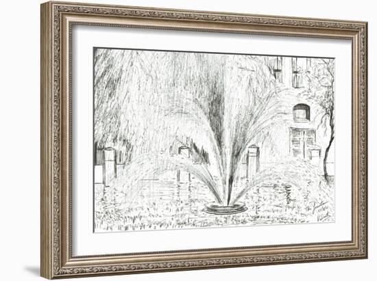 Manchester Fountain, 2005, (Ink on Paper)-Vincent Alexander Booth-Framed Giclee Print