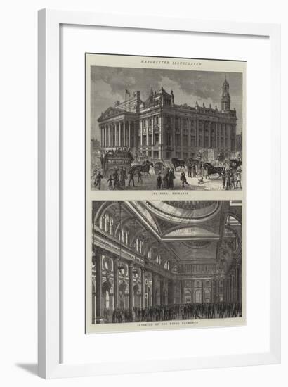 Manchester Illustrated-null-Framed Giclee Print