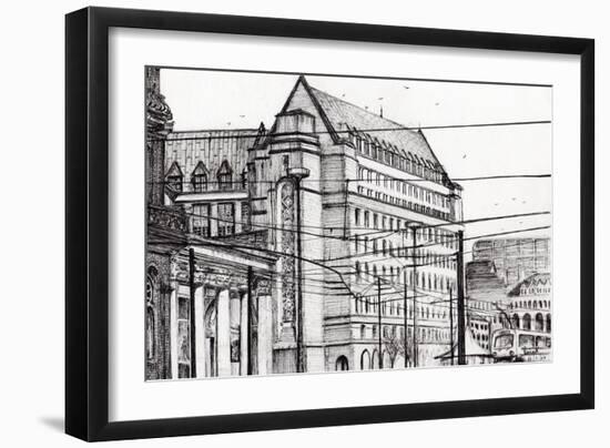 Manchester Town Hall, 2007-Vincent Alexander Booth-Framed Giclee Print