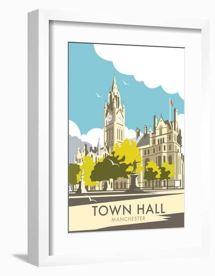 Manchester Town Hall - Dave Thompson Contemporary Travel Print-Dave Thompson-Framed Art Print