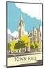 Manchester Town Hall - Dave Thompson Contemporary Travel Print-Dave Thompson-Mounted Giclee Print