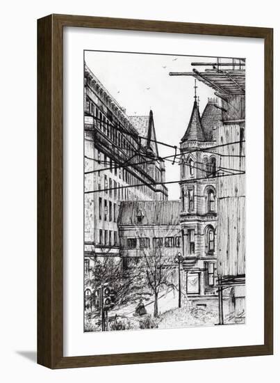 Manchester Town Hall from City Art Gallery, 2007-Vincent Alexander Booth-Framed Giclee Print
