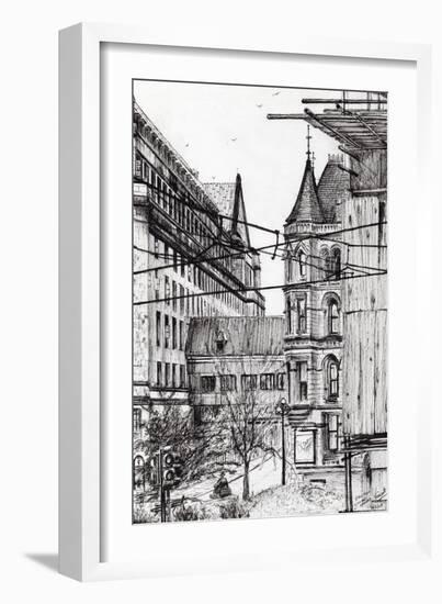 Manchester Town Hall from City Art Gallery, 2007-Vincent Alexander Booth-Framed Giclee Print