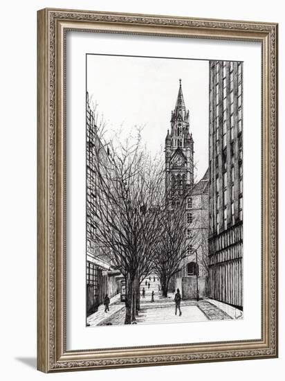 Manchester Town Hall from Deansgate, 2007-Vincent Alexander Booth-Framed Giclee Print