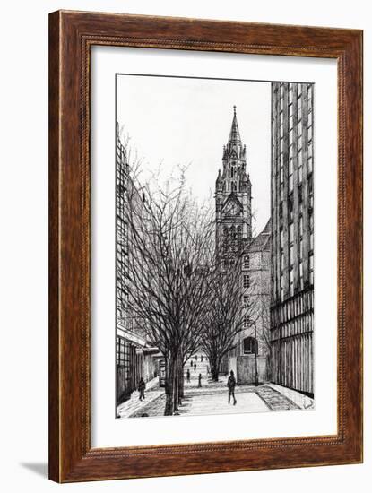 Manchester Town Hall from Deansgate, 2007-Vincent Alexander Booth-Framed Giclee Print