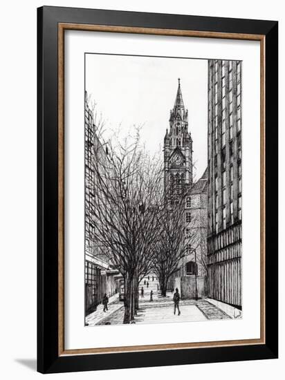 Manchester Town Hall from Deansgate, 2007-Vincent Alexander Booth-Framed Giclee Print