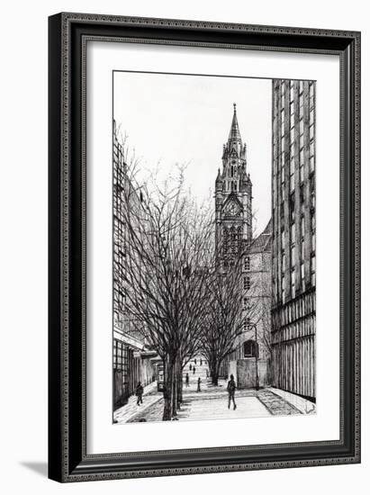 Manchester Town Hall from Deansgate, 2007-Vincent Alexander Booth-Framed Giclee Print